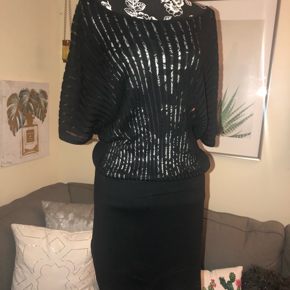 Black sweater dress